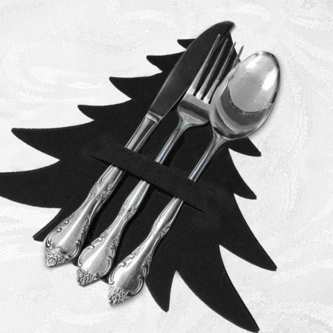 Grupa Orion Sp. z o.o. Zestaw 4 Pokrowce Etui na Sztućce Filc VILDE Świąteczna Choinka