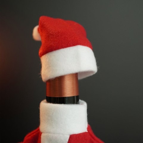 Grupa Orion Sp. z o.o. Pokrowiec na Wino Świąteczny Mikołaj Ubranko Dekoracja Prezent ORION