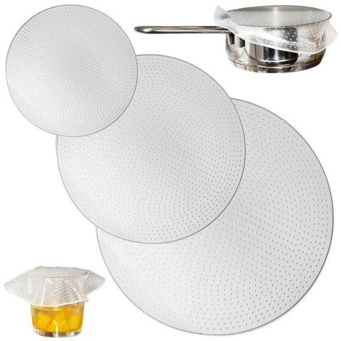 Grupa Orion Sp. z o.o. Zestaw 3 Pokrywki Silikonowe Uniwersalne 15 20 26 cm ORION do Żywności