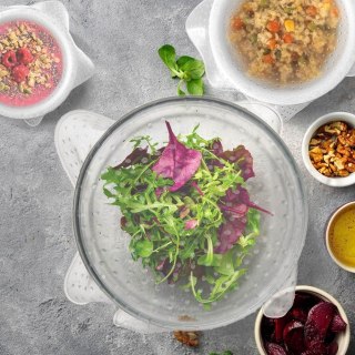 Grupa Orion Sp. z o.o. Zestaw 3 Pokrywki Silikonowe Uniwersalne 15 20 26 cm ORION do Żywności