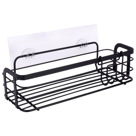 Grupa Orion Sp. z o.o. Półka Pod Prysznic Metalowa Czarna Przyklejana LOFT 295 cm VILDE