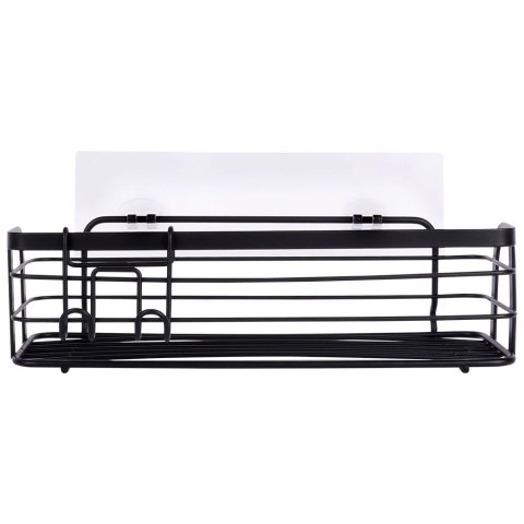 Grupa Orion Sp. z o.o. Półka Pod Prysznic Metalowa Czarna Przyklejana LOFT 295 cm VILDE
