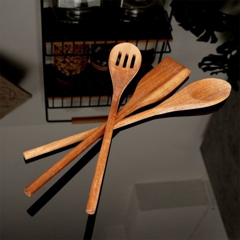 Grupa Orion Sp. z o.o. Zestaw Przyborów Kuchennych 3 el. EXCELLENT HOUSEWARE Drewno Akacjowe