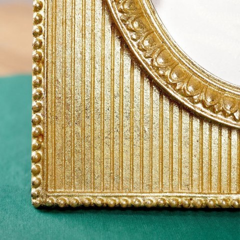 Grupa Orion Sp. z o.o. Ramka na Zdjęcia Fotografie Złota Ozdobna Dekoracyjna Stojąca VILDE 10x10cm