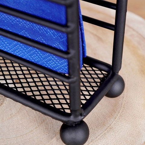 Grupa Orion Sp. z o.o. Serwetnik Metalowy Loft Czarny Industrialny 11,5 x 10 cm VILDE