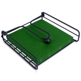 Grupa Orion Sp. z o.o. Serwetnik Metalowy Czarny z Dociskaczem 19 x 19,5 cm do Stolu VILDE