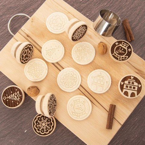 Grupa Orion Sp. z o.o. Stempel do Ciastek Drewniany Choinka Pierników Dekoracja 5,5 cm ORION