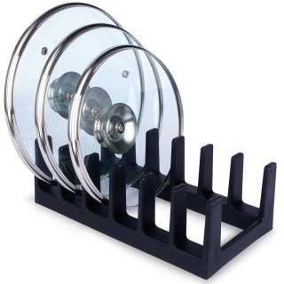 Grupa Orion Sp. z o.o. Stojak na Pokrywki i Talerze Czarny Organizer Szafka 6 szt. 28 cm VILDE