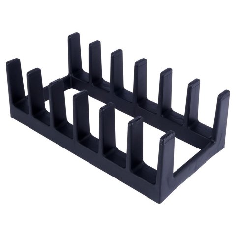 Grupa Orion Sp. z o.o. Stojak na Pokrywki i Talerze Czarny Organizer Szafka 6 szt. 28 cm VILDE