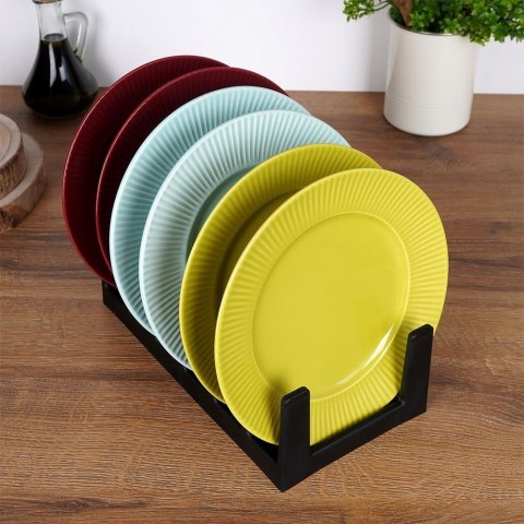 Grupa Orion Sp. z o.o. Stojak na Pokrywki i Talerze Czarny Organizer Szafka 6 szt. 28 cm VILDE