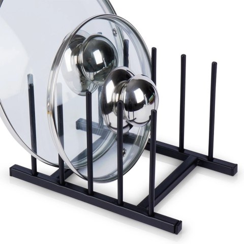 Grupa Orion Sp. z o.o. Stojak na Pokrywki Talerze Metalowy Czarny LOFT 4 szt. 19,5 cm HSC