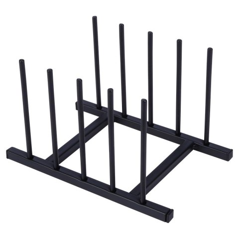 Grupa Orion Sp. z o.o. Stojak na Pokrywki Talerze Metalowy Czarny LOFT 4 szt. 19,5 cm HSC