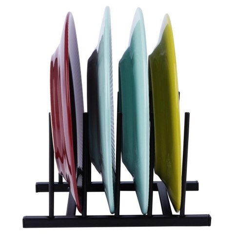 Grupa Orion Sp. z o.o. Stojak na Pokrywki Talerze Metalowy Czarny LOFT 4 szt. 19,5 cm HSC
