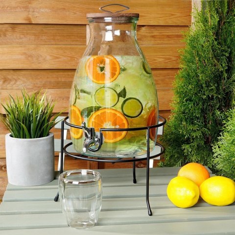 Grupa Orion Sp. z o.o. Stojak Pod Słój z Kranikiem Metalowy Czarny Stabilny 23,5 cm VILDE