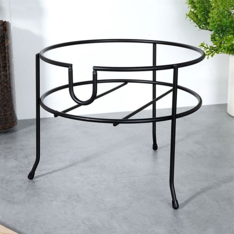 Grupa Orion Sp. z o.o. Stojak Pod Słój z Kranikiem Metalowy Czarny Stabilny 23,5 cm VILDE