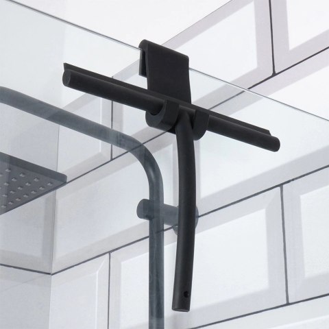 Grupa Orion Sp. z o.o. Ściągaczka do Szyb z Haczykiem Silikonowa Czarna Solidna VILDE 24,5x20,5 cm