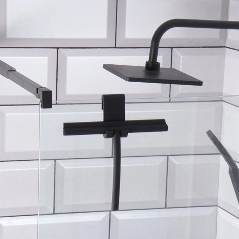 Grupa Orion Sp. z o.o. Ściągaczka do Szyb z Haczykiem Silikonowa Czarna Solidna VILDE 24,5x20,5 cm