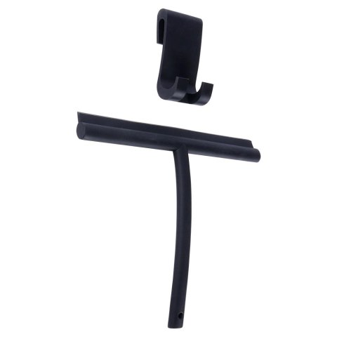 Grupa Orion Sp. z o.o. Ściągaczka do Szyb z Haczykiem Silikonowa Czarna Solidna VILDE 24,5x20,5 cm