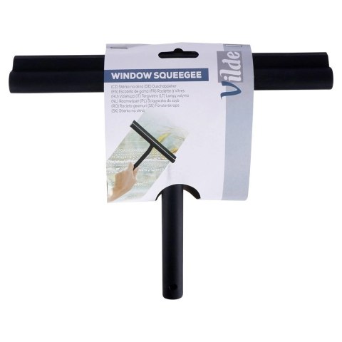 Grupa Orion Sp. z o.o. Ściągaczka do Szyb z Haczykiem Silikonowa Czarna Solidna VILDE 24,5x20,5 cm