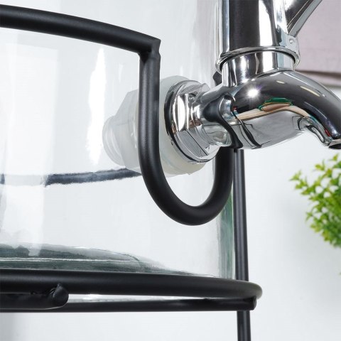 Grupa Orion Sp. z o.o. Stojak Pod Słój z Kranikiem Metalowy Czarny Stabilny 23,5 cm VILDE