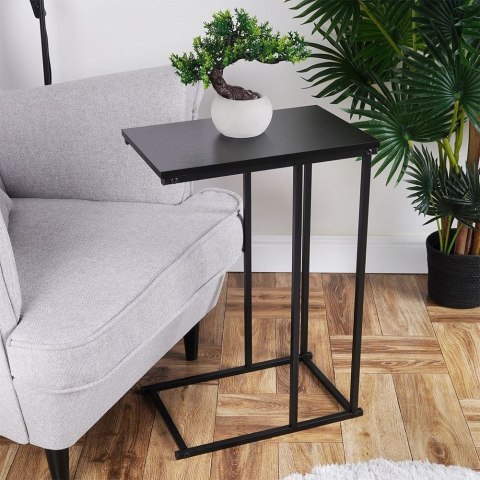 Grupa Orion Sp. z o.o. Stolik Kawowy Metalowy Loft Czarny Boczny Uniwersalny ORION 40x26x58 cm