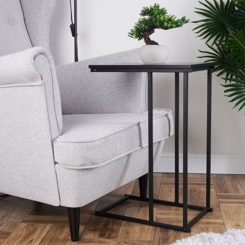 Grupa Orion Sp. z o.o. Stolik Kawowy Metalowy Loft Czarny Boczny Uniwersalny ORION 40x26x58 cm