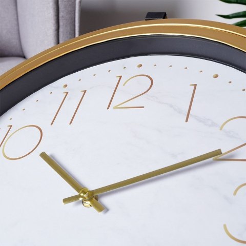 Grupa Orion Sp. z o.o. Stolik Kawowy Metalowy Złoty Zegar W Blacie Okrągły 42 x 40 cm HSC