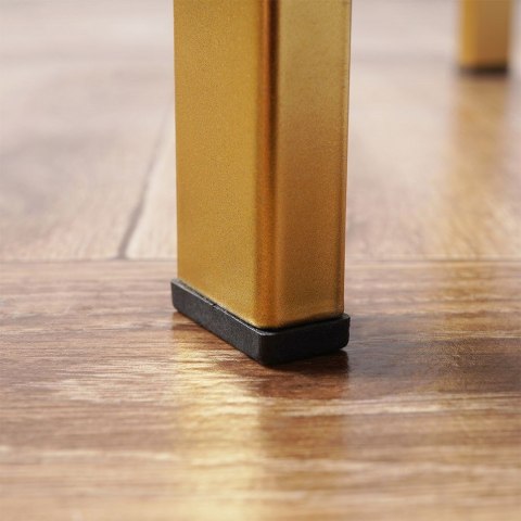 Grupa Orion Sp. z o.o. Stolik Kawowy Metalowy Złoty Zegar W Blacie Okrągły 42 x 40 cm HSC