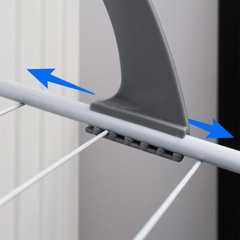 Grupa Orion Sp. z o.o. Suszarka na Pranie na Kaloryfer Metalowa Biała Rozkładana VILDE 55x50,5 cm