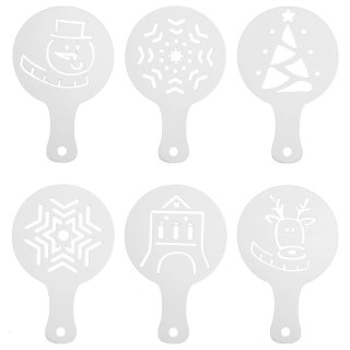 Grupa Orion Sp. z o.o. Szablony do Kawy i Deserów Świąteczne 6 el. na Boże Narodzenie ORION