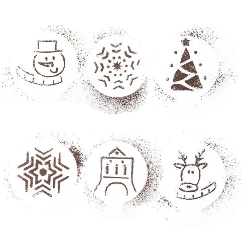 Grupa Orion Sp. z o.o. Szablony do Kawy i Deserów Świąteczne 6 el. na Boże Narodzenie ORION