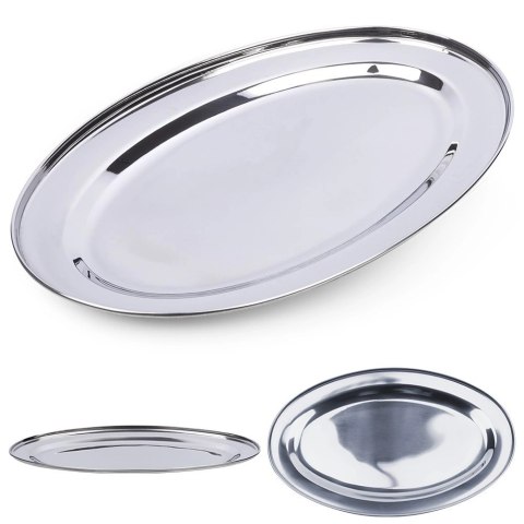 Grupa Orion Sp. z o.o. Taca do Serwowania Stalowa Owalna 39 x 26 cm EXCELLENT HOUSEWARE