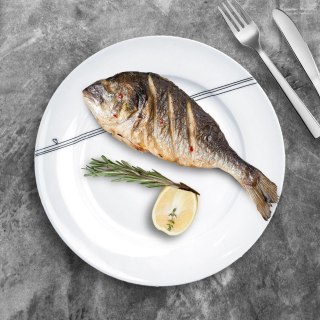 Grupa Orion Sp. z o.o. Talerz Obiadowy Płytki Porcelanowy Biały SERCE 27 cm ORION Dekor