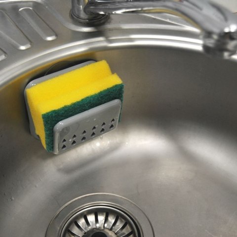 Grupa Orion Sp. z o.o. Uchwyt na Gąbkę z Przyssawką ULTRACLEAN W Zestawie Gąbka 9 x 8 cm