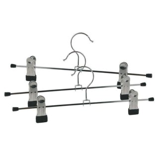 Grupa Orion Sp. z o.o. Wieszak na Spodnie z Klipsami 3 szt. ORION Regulowane Metalowe
