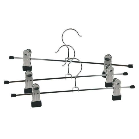 Grupa Orion Sp. z o.o. Wieszak na Spodnie z Klipsami 3 szt. ORION Regulowane Metalowe