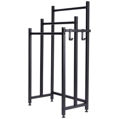 Grupa Orion Sp. z o.o. Wieszak Na Ręczniki Stojący Metalowy Czarny Solidny VILDE 45,5x25,5x84 cm