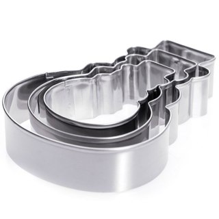 Grupa Orion Sp. z o.o. Wykrawacze do Ciastek 3 szt. LA CUCINA Bałwan Stal Nierdzewna 13 cm