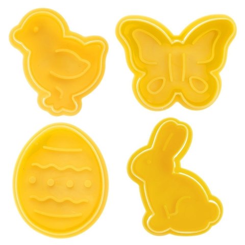 Grupa Orion Sp. z o.o. Wykrawacze do Ciastek 4 szt. ORION Wielkanoc z Tłokiem Żółte