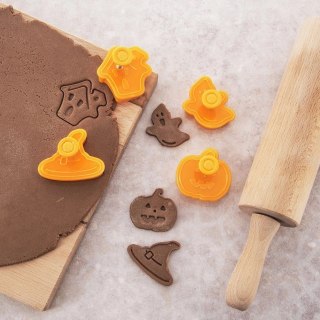 Grupa Orion Sp. z o.o. Wykrawacze do Ciastek 4 szt. ORION Halloween z Tłokiem Pomarańczowe