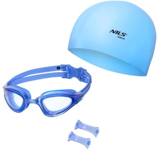 NQC JEDNOKOLOROWY BL01 JASNONIEBIESKI + NQG180AF NIEBIESKI OKULARKI