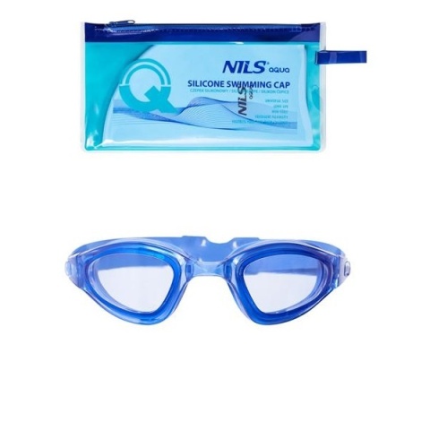 NQC JEDNOKOLOROWY BL01 JASNONIEBIESKI + NQG180AF NIEBIESKI OKULARKI