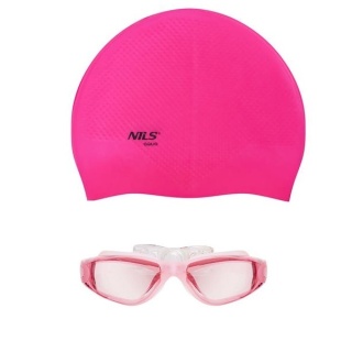 NQC JEDNOKOLOROWY CIEMNORÓŻOWY + 	 NQG160MAF RÓŻOWY OKULARKI