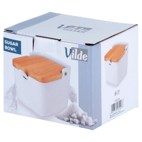 Grupa Orion Sp. z o.o. Cukierniczka Cukiernica Ceramiczna Biała z Uchylną Pokrywką VILDE 250 ml