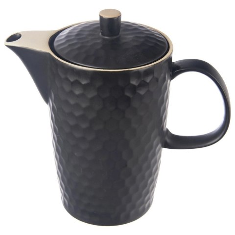 Grupa Orion Sp. z o.o. Dzbanek do Kawy Herbaty Napojów Ceramiczny Czarny Ozdobny Solidny ORION 1,3 l