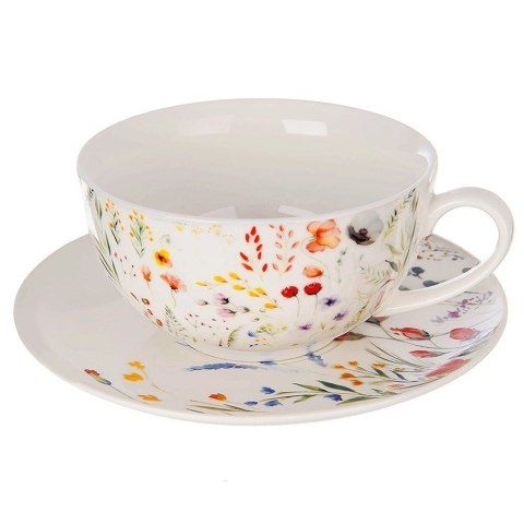 Grupa Orion Sp. z o.o. Dzbanek z filiżanką do herbaty porcelanowy MAKI 3 el.