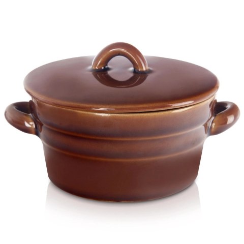 Grupa Orion Sp. z o.o. Garnek Pojemnik na Smalec Pasztet Ceramiczny z Pokrywką Solidny ORION 340ml