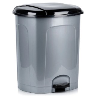 Grupa Orion Sp. z o.o. Kosz Pojemnik na Śmieci Odpady Pojemny z Pedałem Plastikowy Szary ORION 50l