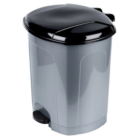 Grupa Orion Sp. z o.o. Kosz Pojemnik na Śmieci Odpady Pojemny z Pedałem Plastikowy Szary ORION 50l