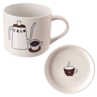 Grupa Orion Sp. z o.o. Kubek z pokrywką porcelanowy 420 ml